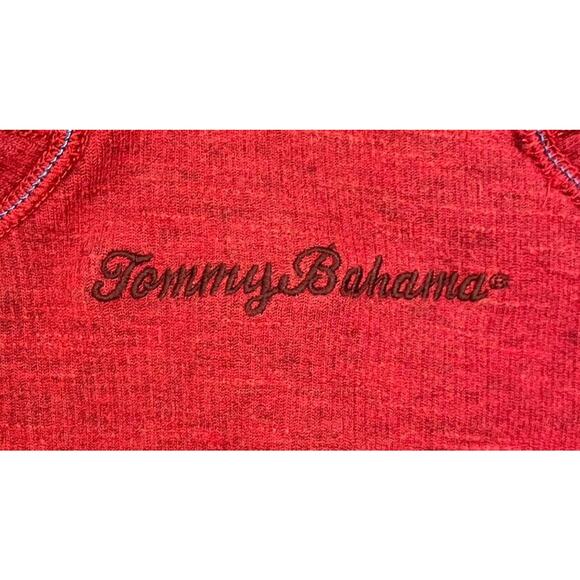 Tommy Bahama Men’s Reversible Flipshore Red Half Zip Sweater Large - Picture 7 of 8